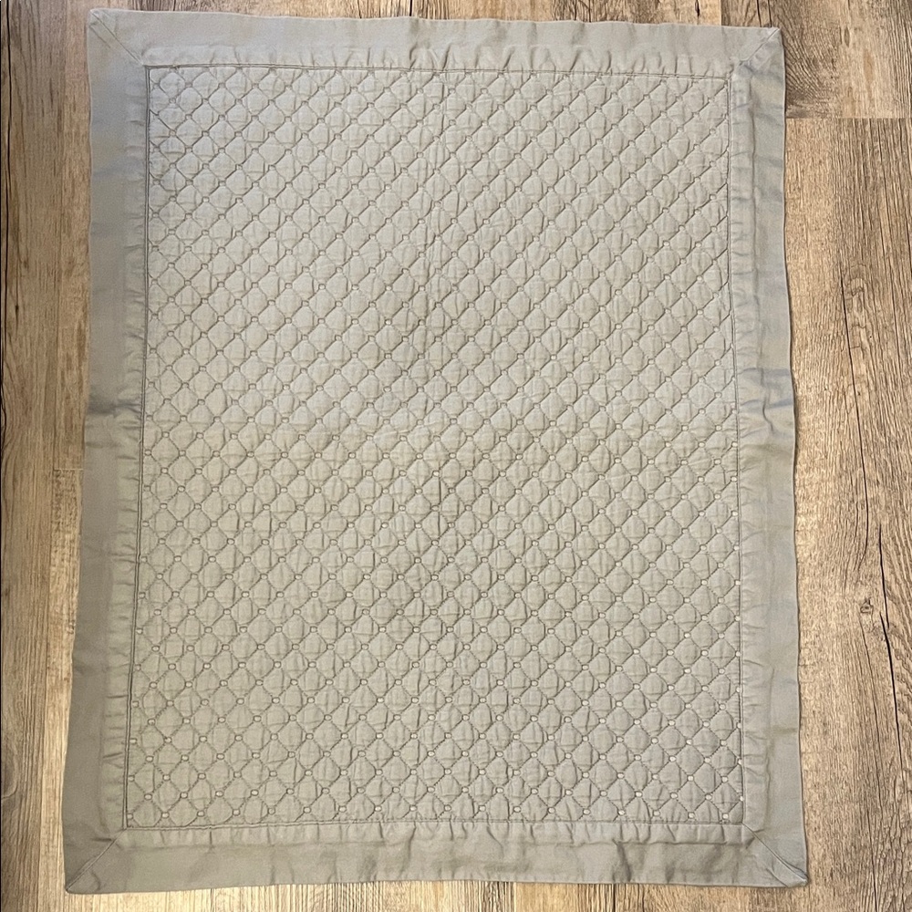 Luxurious Gray Quilted Standard 2 Pillow  Shams by Charter Club, organic cotton